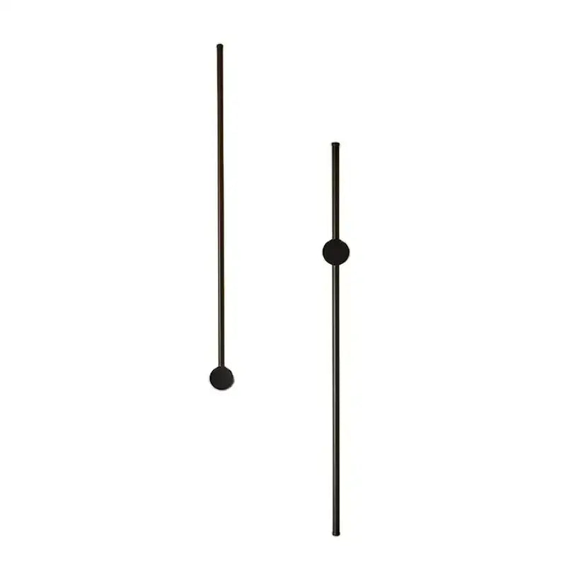 Modern black minimalist decorbites led wall lamp featuring sleek rod design with spherical accents for staircase lighting