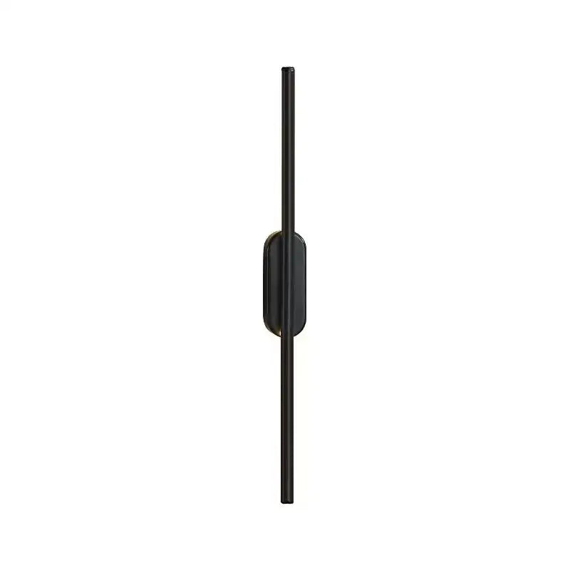 Modern black minimalist led wall lamp with matte finish and sleek vertical rod for warm ambient bedroom lighting decorbites led wall