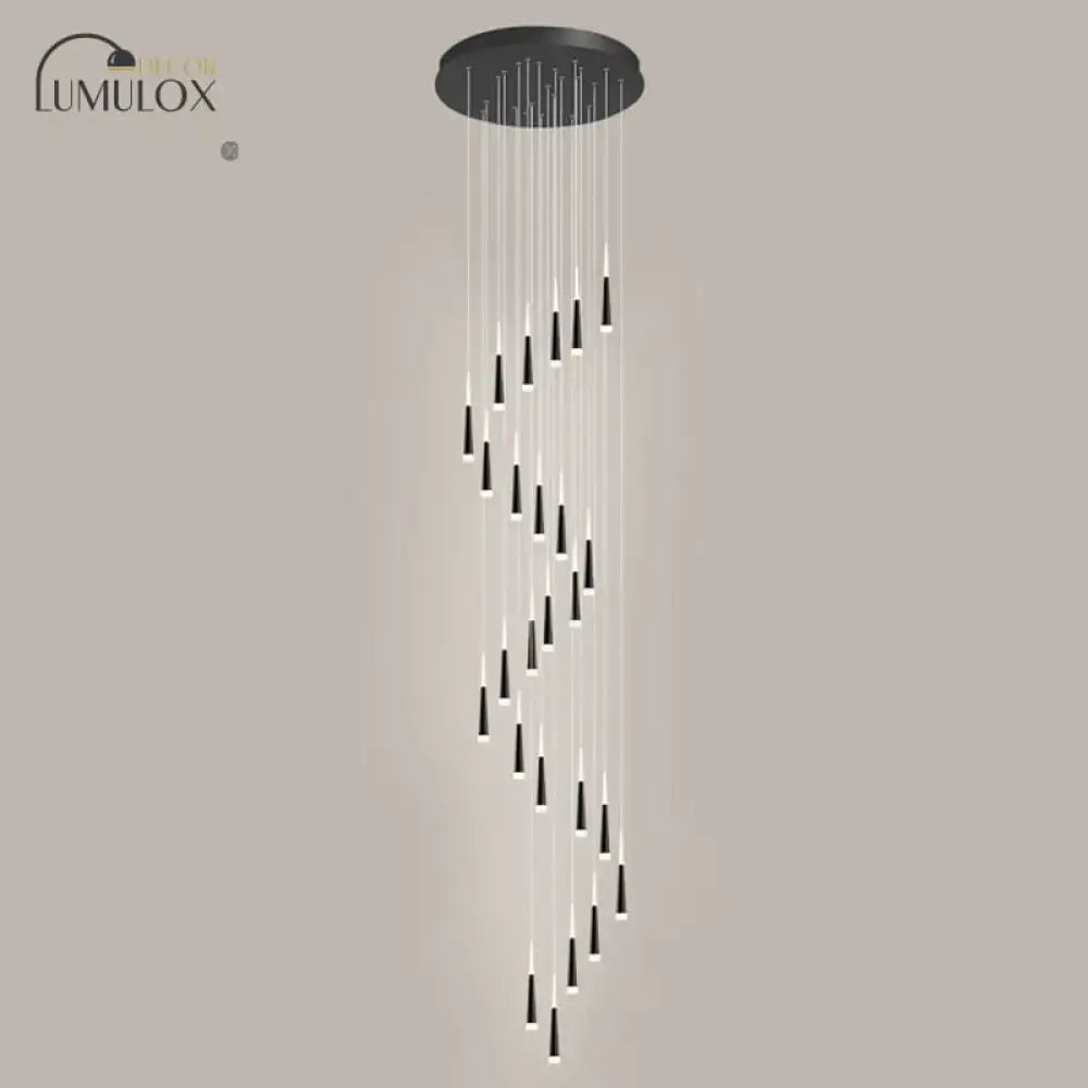 Modern black and white minimalist metallic multi ceiling light with acrylic shade and sleek circular mount by DecorBites