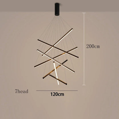 Modern Black Multi-Light LED Pendant Chandelier - Decorbites