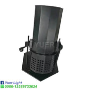 Modern black octagonal 1500w rgb confetti cannon stage light with perforated base and adjustable mounting arms