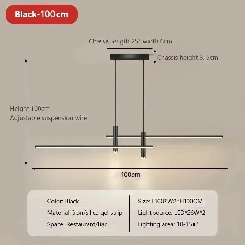 Modern Black or Gold Dimmable LED Pendant Light - Decorbites