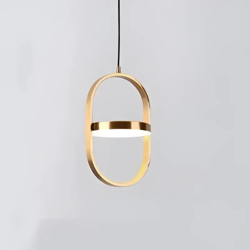 Modern black oval adjustable angle pendant light with gold-toned minimalist design and horizontal band decorbites adjustable angle pendant