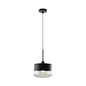 Modern Black Pendant Light Fixture with Clear Glass Cylinder/Mason Jar Design - Perfect for Table Lighting