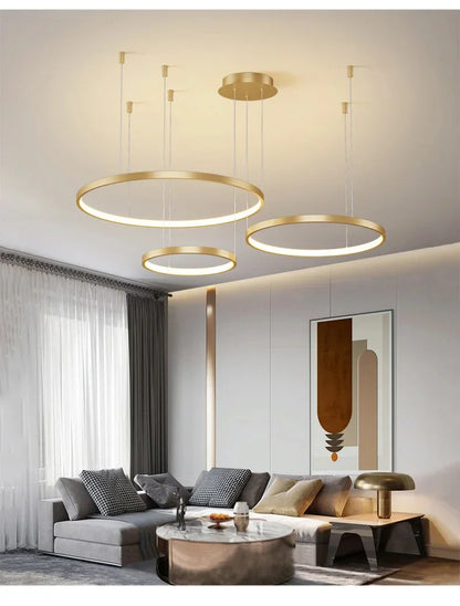 Modern Black Pendant Light for Living Room - Dimmable - Chandelier