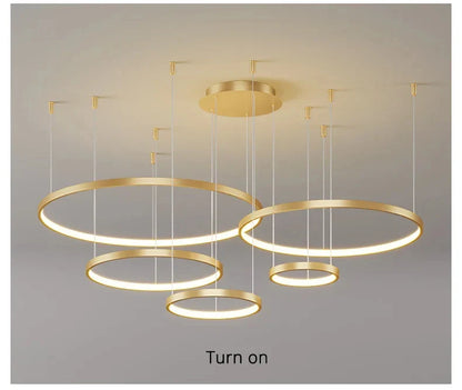 Modern Black Pendant Light for Living Room - Dimmable - Chandelier