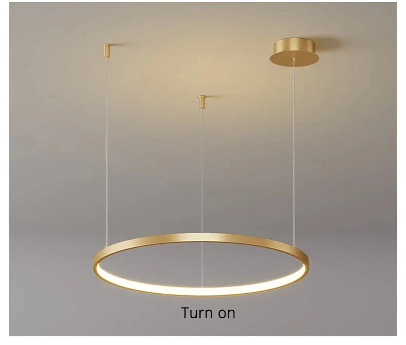 Modern Black Pendant Light for Living Room - Dimmable - Chandelier