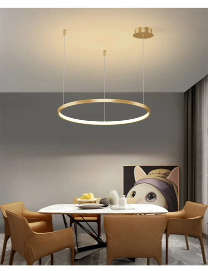 Modern Black Pendant Light for Living Room - Dimmable - Chandelier