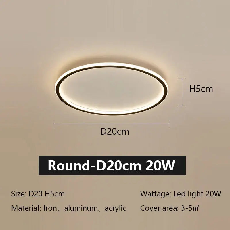 Modern black rectangular decorbites led ceiling lamp with oval warm white light frame in iron, aluminum, and acrylic