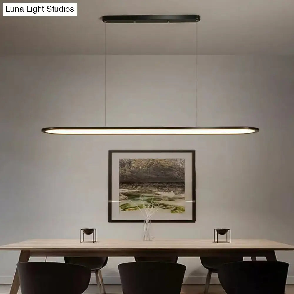 Modern black rectangular DecorBites™ Ulta-thin LED pendant light with acrylic shade and adjustable cord length for minimalistic lighting