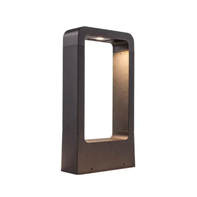 Modern black rectangular led lawn light with dark bronze finish and recessed lighting for garden landscape use