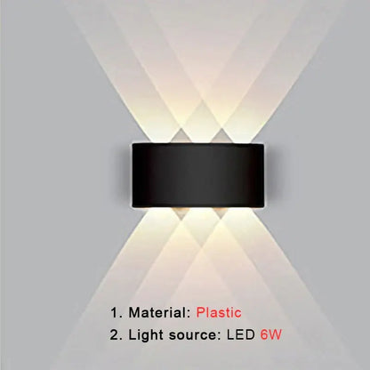 Modern black rectangular led wall lamp made of plastic with decorbites led wall ambient light for living room decorbites wall lamp