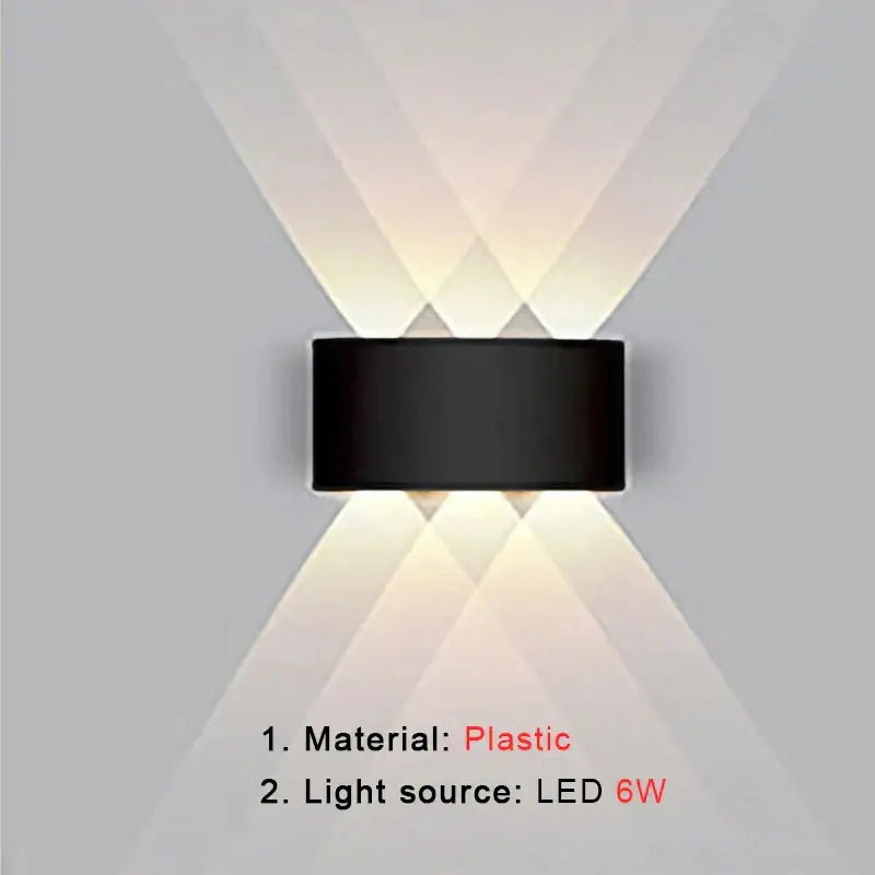 Modern black rectangular led wall lamp made of plastic with decorbites led wall ambient light for living room decorbites wall lamp