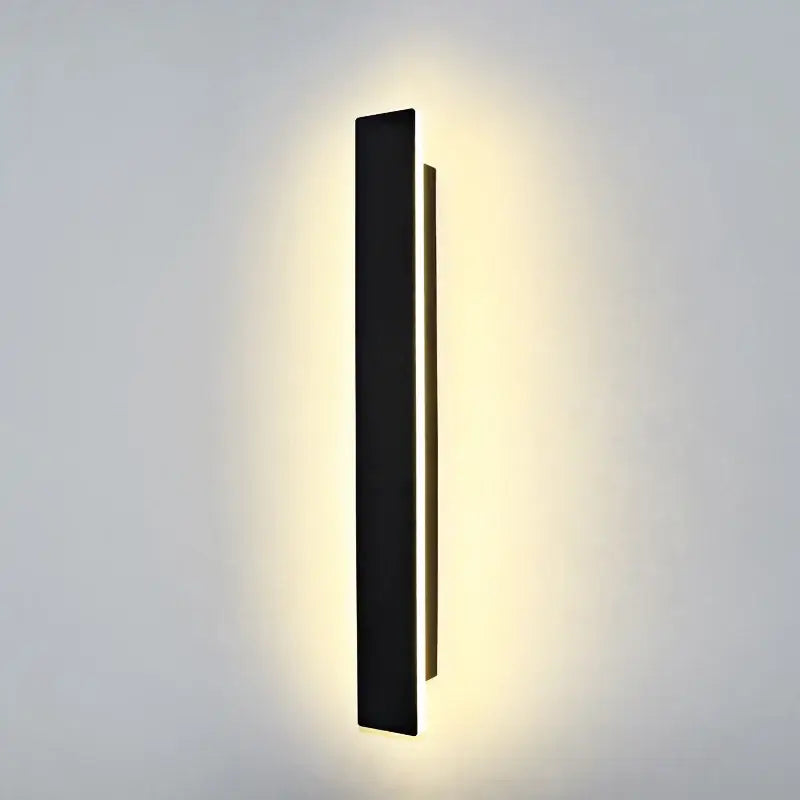 Modern black rectangular led wall light with sleek minimalist design and warm lighting for living room decorbites led wall