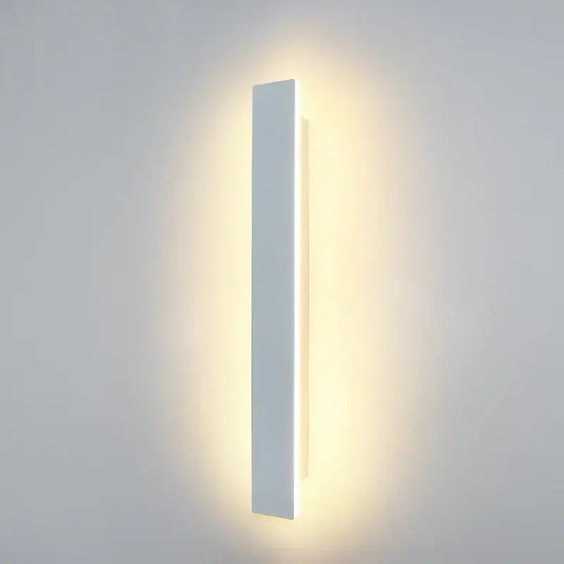 Modern black rectangular led wall light featuring a sleek white led wall light with warm ambient lighting for living room decorbites led wall