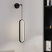 Modern black ring led wall lamp featuring an oval black ring led wall sconce with illuminated inner frame decorbites black ring