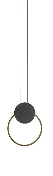 Modern black ring pendant lamp with sleek minimalist design and thin cables ideal for bedroom dimmable lighting decorbites black ring