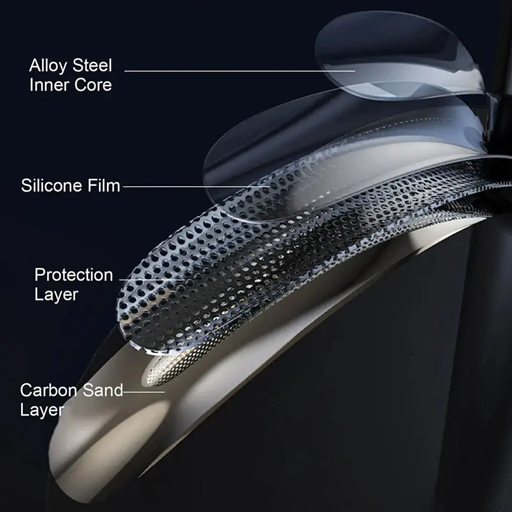 A sleek multi-layered shoe inlay with alloy steel core and carbon sand layer for decorbites adjustable height monitor stand
