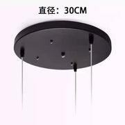 Modern black round ceiling plate with 30cm diameter and four slender metallic rods for living room lighting decorbites black round ceiling