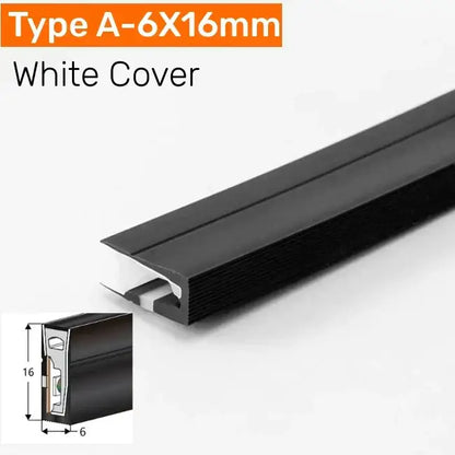 Black silicone tube modern a-6x16mm profile with white interior cover and ribbed exterior for flexible led outdoor light