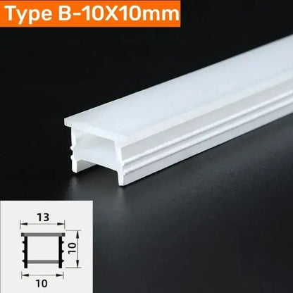 Modern black silicone tube flexible led channel with white type b 10x10mm frosted strip and precise molded edges