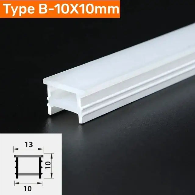 Modern black silicone tube flexible led channel with white type b 10x10mm frosted strip and precise molded edges