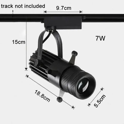 Modern black and silver decorbites adjustable led track spotlight with directional beam for gallery lighting