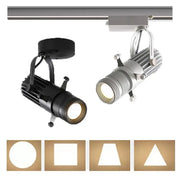Modern black and silver adjustable led track spotlights with adjustable heads for focused illumination by decorbites adjustable led