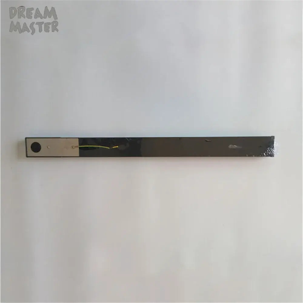 Black rectangular magnetic strip with metallic end cap and wiring for decorbites ceiling track rail connector set
