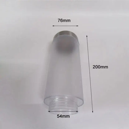 Modern black silver landscape path light with clear plastic cylindrical container and metallic silver lid for outdoor decorbites black silver