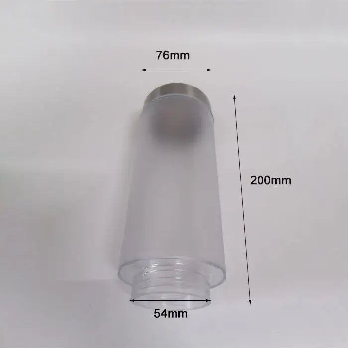 Modern black silver landscape path light with clear plastic cylindrical container and metallic silver lid for outdoor decorbites black silver