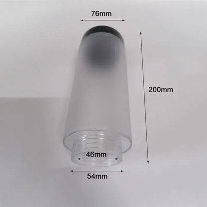 Modern black silver landscape path light with translucent frosted glass lampshade and clear base decorbites black silver