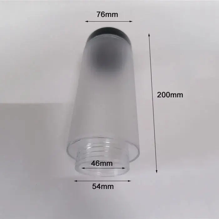 Modern black silver landscape path light with translucent frosted glass lampshade and clear base decorbites black silver