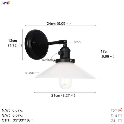 Modern black iron wall sconce with a white glass ball shade and exposed bulb for decorbites glass ball wall lighting