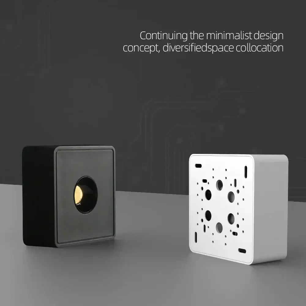 Modern black and white minimalist square led surface mount ceiling light with perforated design for bedroom decorbites led surface