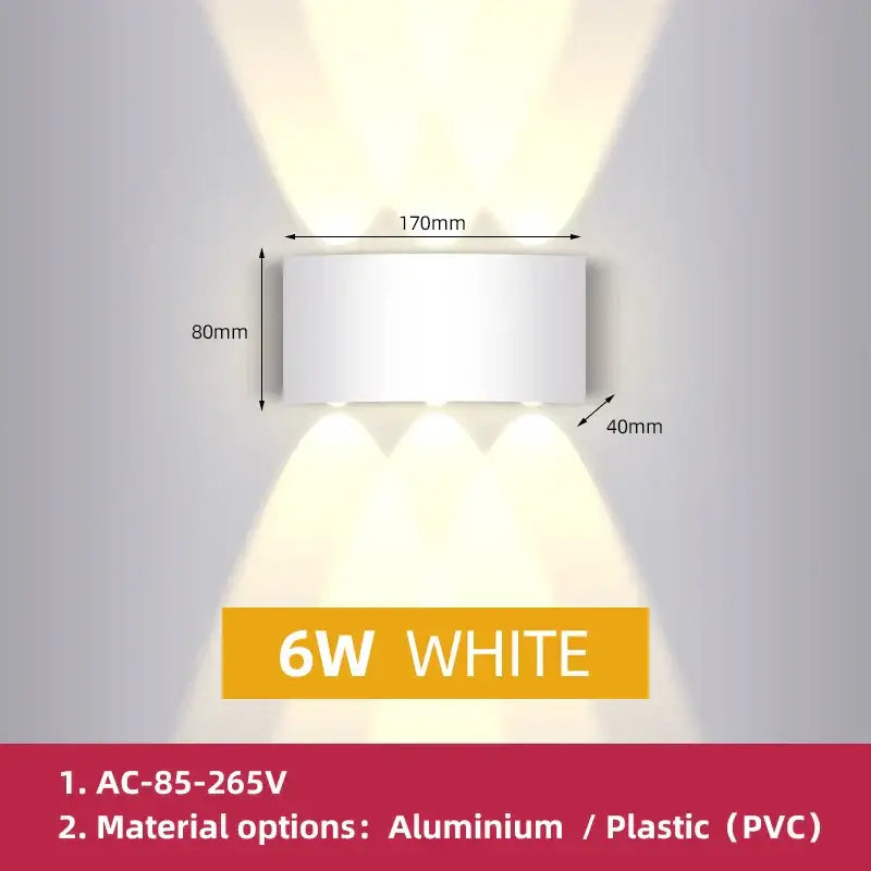Modern black square led wall light featuring a white rectangular aluminum or pvc wall light with three downward beams for decorbites led wall use