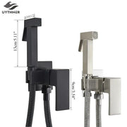 Modern black and stainless steel brass bidet faucet sprayer with sleek design for bathroom use by decorbites brass bidet