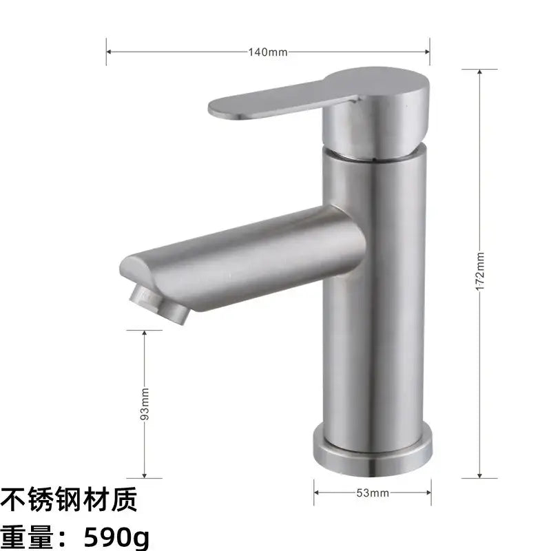 Modern black stainless steel single handle bathroom mixer faucet with sleek brushed stainless steel decorbites finish