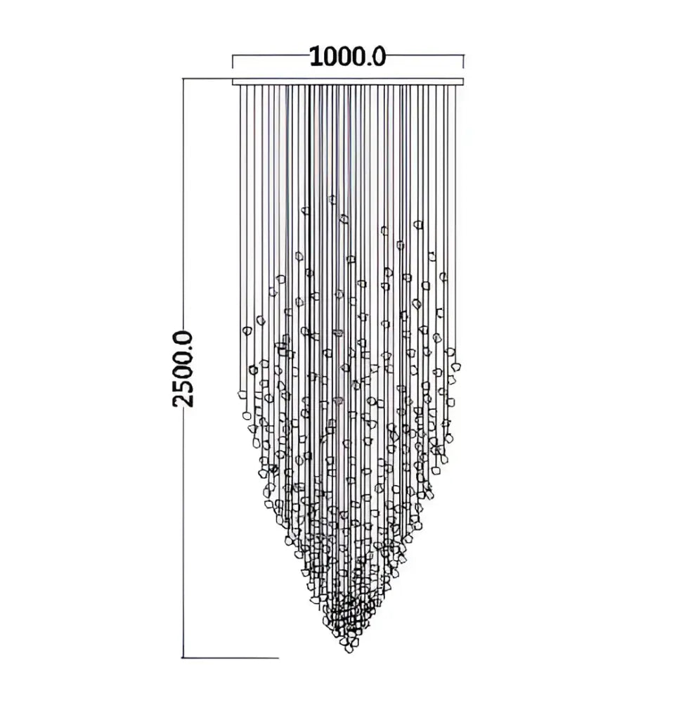 Modern black stone crystal chandelier hallway pendant light with cascading metallic rods for decorbites crystal chandelier decor