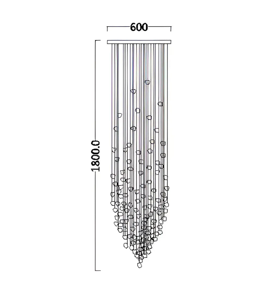 Modern black stone crystal chandelier hallway pendant light with 600 slender strands and glass orbs decorbites crystal chandelier