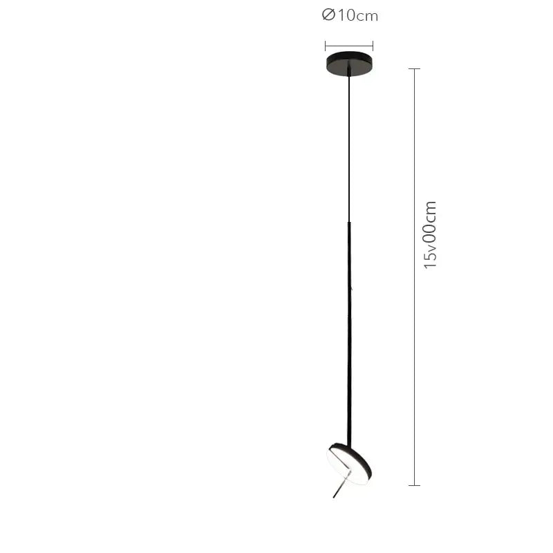 Minimalist black telescopic wall lamp with sleek circular mount and modern disc-shaped lampshade for bedroom decorbites