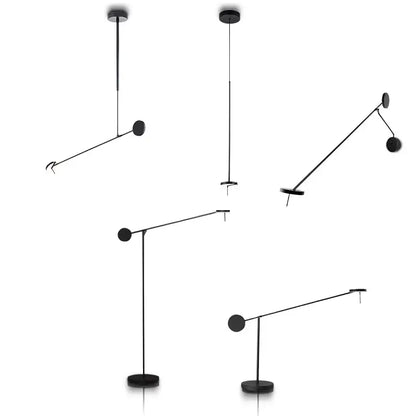 Modern black telescopic wall lamp with sleek articulated arms and circular fixtures ideal for minimalist bedroom lighting decorbites black telescopic