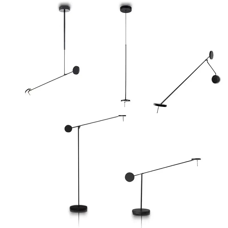 Modern black telescopic wall lamp with sleek articulated arms and circular fixtures ideal for minimalist bedroom lighting decorbites black telescopic