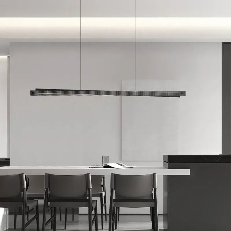 Modern black textured bar shape pendant light with sleek minimalist design for dining room decorbites bar shape lighting