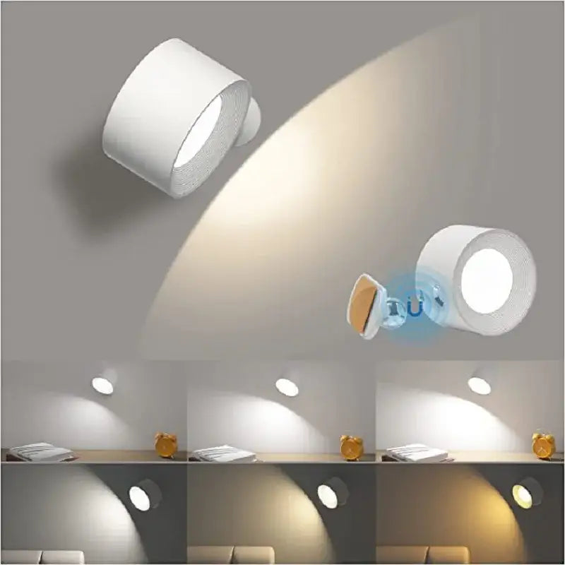 Modern black textured led wall light with white cylindrical adjustable spotlight for focused warm illumination decorbites led wall