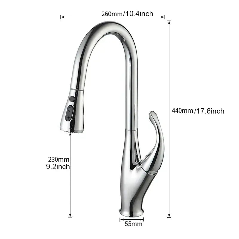 Modern black touch sensor kitchen faucet with chrome finish curved spout and pull-down spray head by decorbites black touch