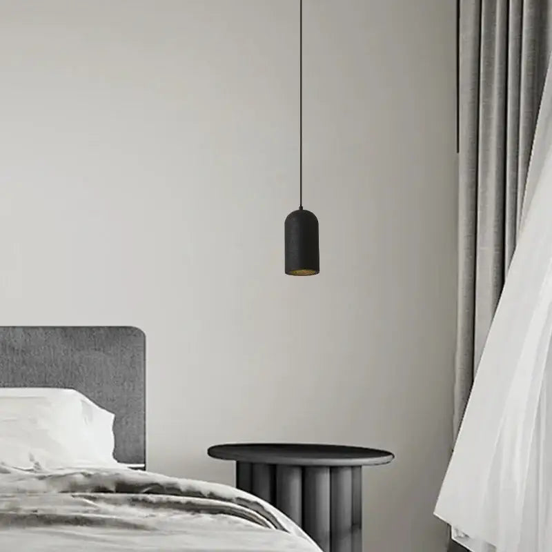 Modern black travertine led pendant lamp with gold interior lining ideal for kitchen lighting decorbites black travertine
