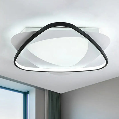DecorBites™ DecorBites™ Modern Black Triangle Flush LED Ceiling Light for Bedrooms