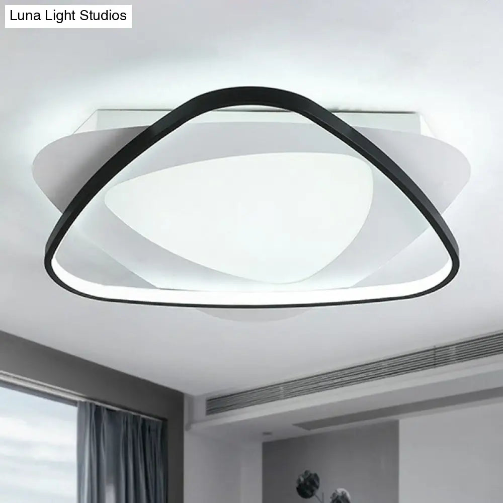 DecorBites™ DecorBites™ Modern Black Triangle Flush LED Ceiling Light for Bedrooms