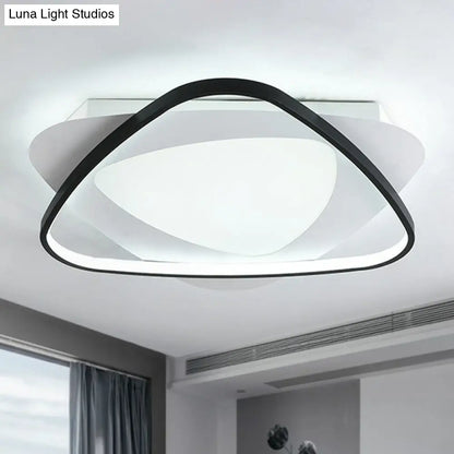 DecorBites™ DecorBites™ Modern Black Triangle Flush LED Ceiling Light for Bedrooms